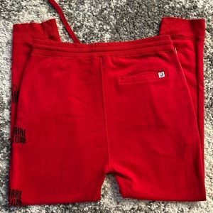 Billionaire Boys Club Red Sweats- Logo down the Left leg. 3XL